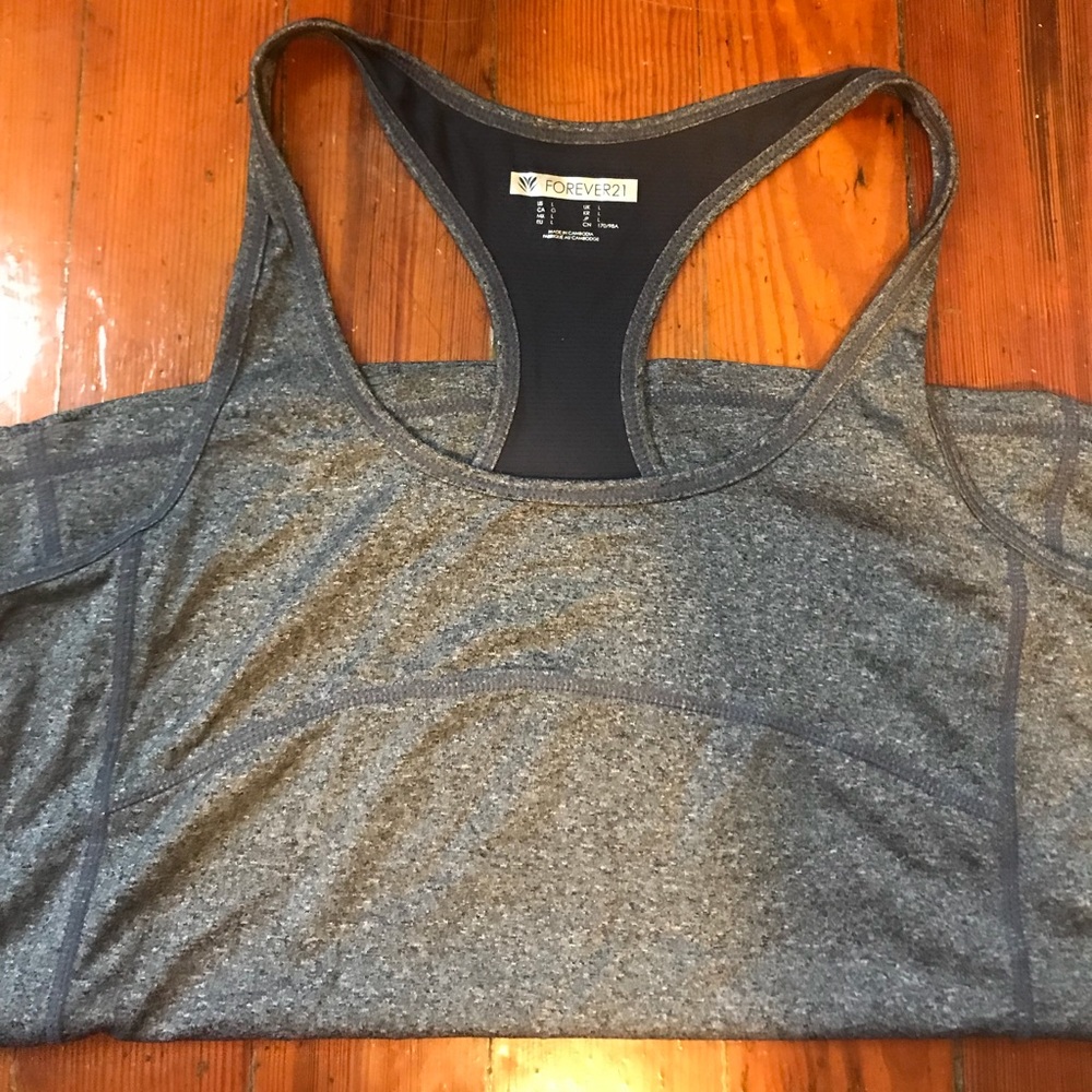 Gray workout tank. Large. Forever21